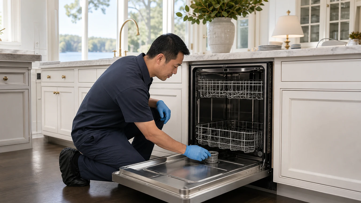 Panel-ready dishwasher diagnostic visit in Lake Oconee